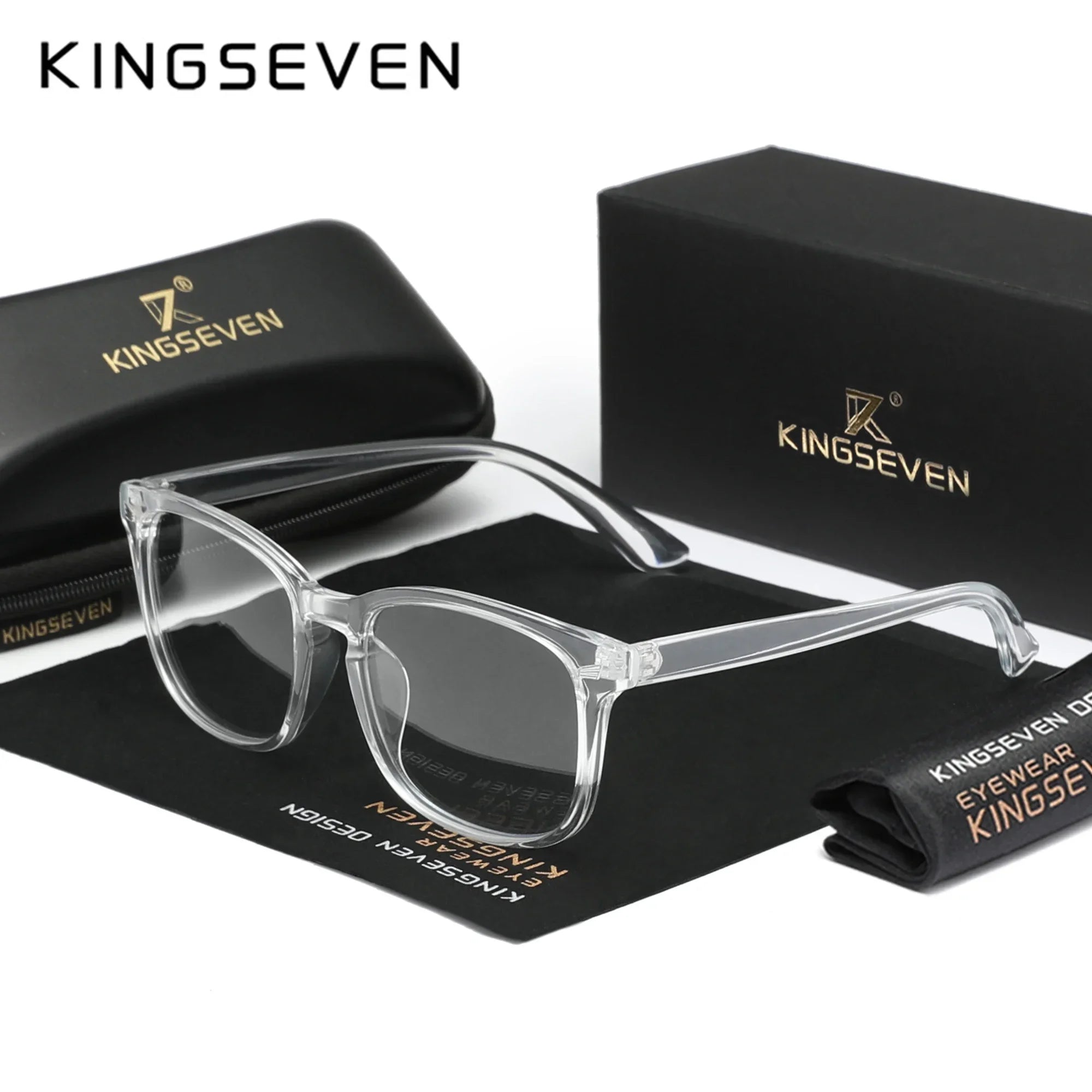 KINGSEVEN Anti-Blue Light Glasses Clear lenses For Women Men Computer Protection Eyewear Students Study Eyeglasses