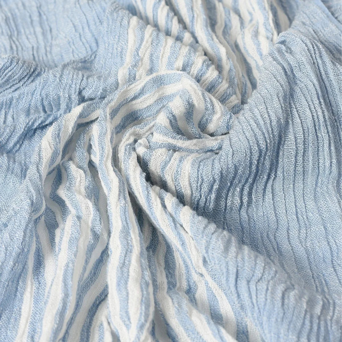 Men's Striped Cotton Linen Scarf | Neckerchief & Shawl