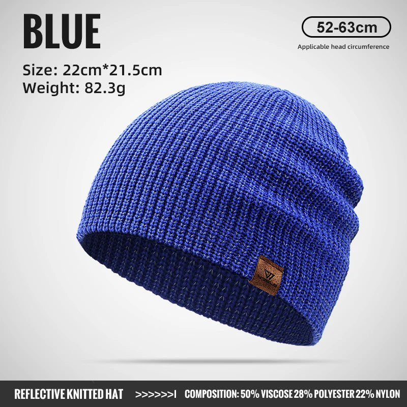 WRELS Reflective Knit Beanie – Windproof Running & Cycling Cap | Unisex