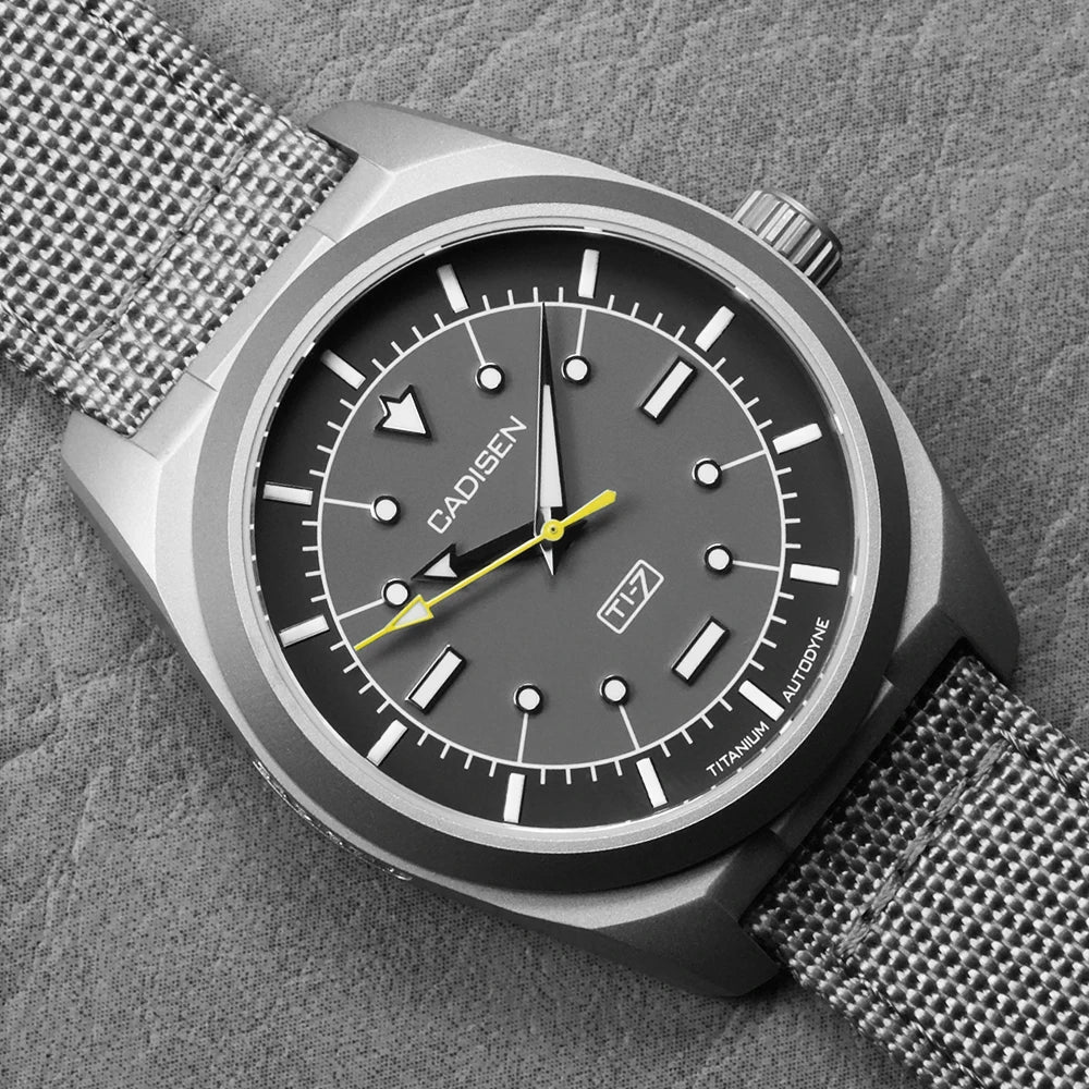 Cadisen C8246 Automatic Watch – Miyota 8215, Sapphire Crystal, NATO Strap, 100m Water Resistant