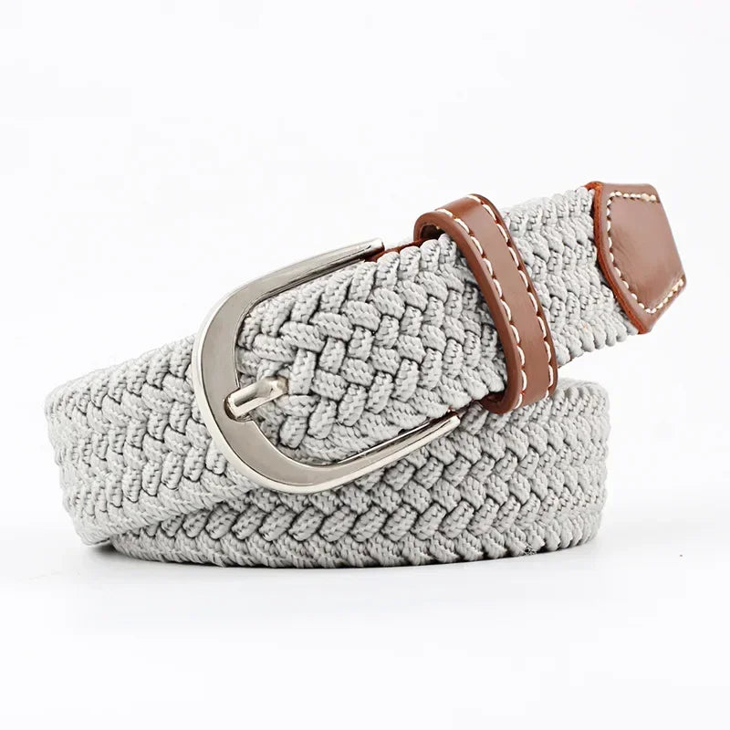 Canvas Belts for Men Fashion Metal Pin Buckle Tactical Strap Women Elastic Belt for Pants Jeans Student Girl