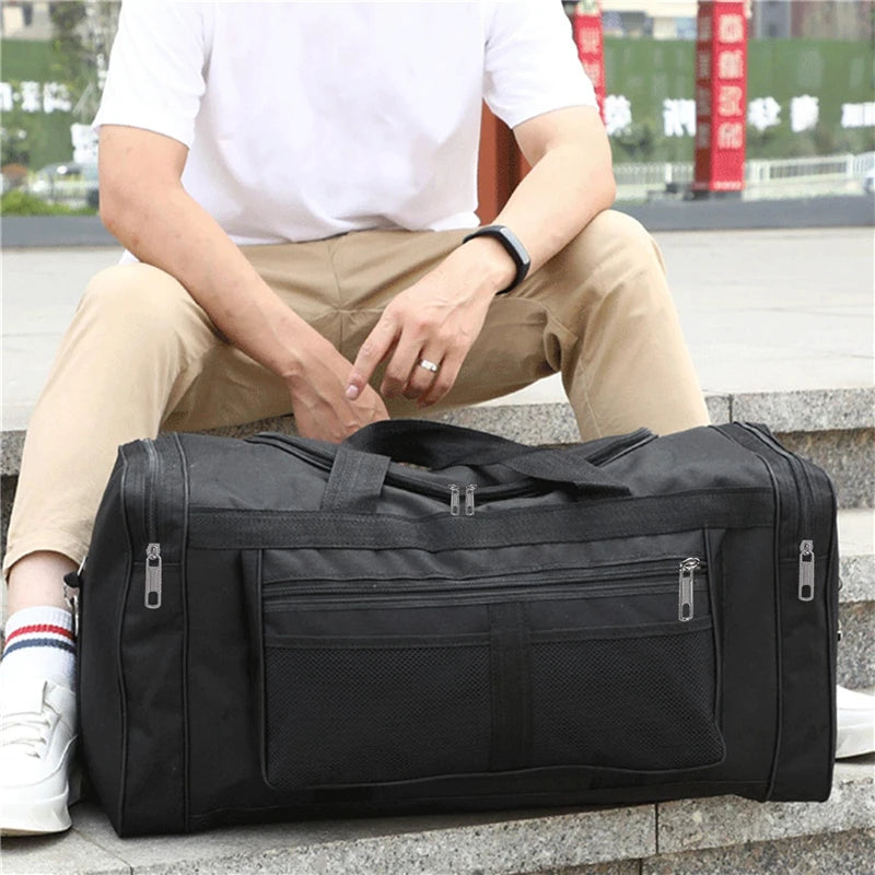 Large Nylon Weekender & Travel Duffel Bag – Gym, Overnight & Carry-On Holdall