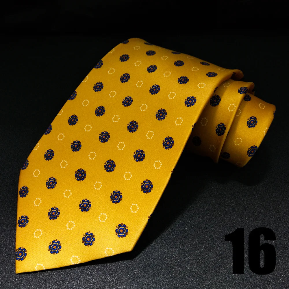 Men's Silk Jacquard Necktie – 10cm Wide Business & Wedding Tie