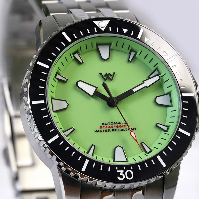 Welly Merck WM211 Automatic Dive Watch – Seiko NH35, AR Sapphire Crystal, 200m Water Resistant