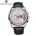 Pagani Design RPD-3306 Quartz Chronograph Watch – 44.5mm, Leather Strap, Date Display