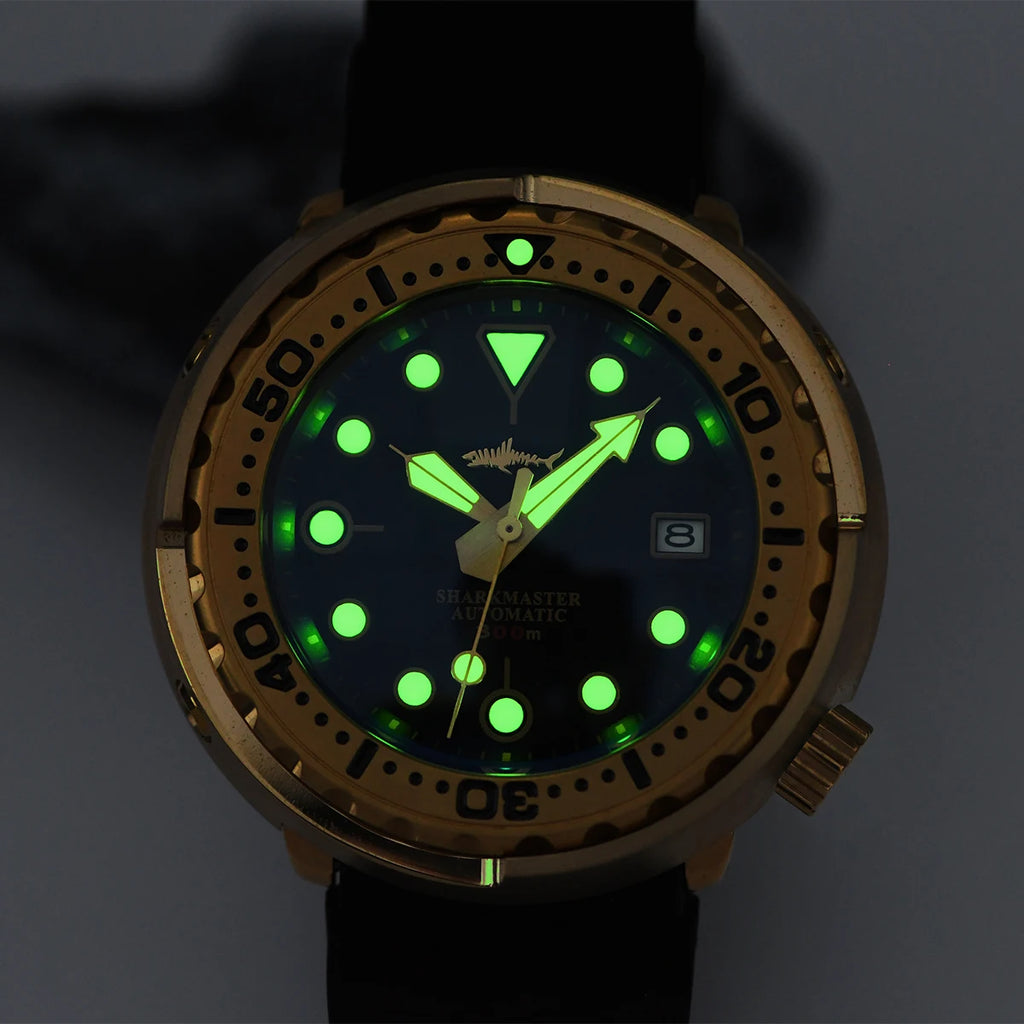 HEIMDALLR Men Diver Watch 47mm Bronze Tuna Automatic Mechanical Wristwatch 30ATM Waterproof C3 Luminous Sapphire NH35