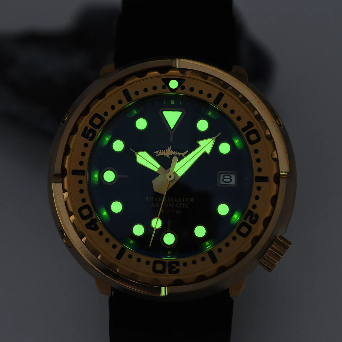 HEIMDALLR Men Diver Watch 47mm Bronze Tuna Automatic Mechanical Wristwatch 30ATM Waterproof C3 Luminous Sapphire NH35