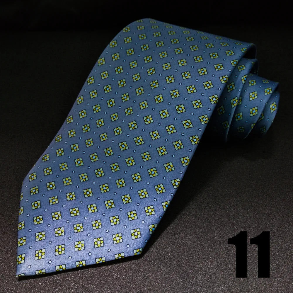 Men's Silk Jacquard Necktie – 10cm Wide Business & Wedding Tie
