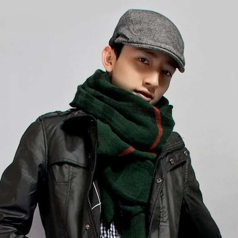 Unisex Stretch Beret – Classic Artist Painter Flat Cap for Autumn & Winter