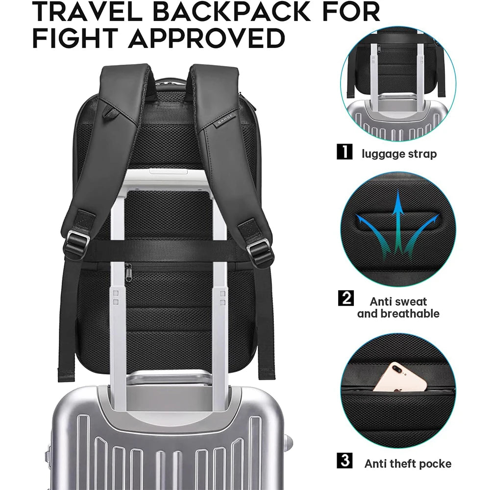 Bange BG-7267 Smart Laptop Backpack – USB Charging, Waterproof, 15.6"