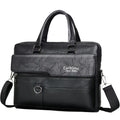 The neutral color men's handbag is suitable for business trips and can also be carried on one shoulder.It is made of PU material