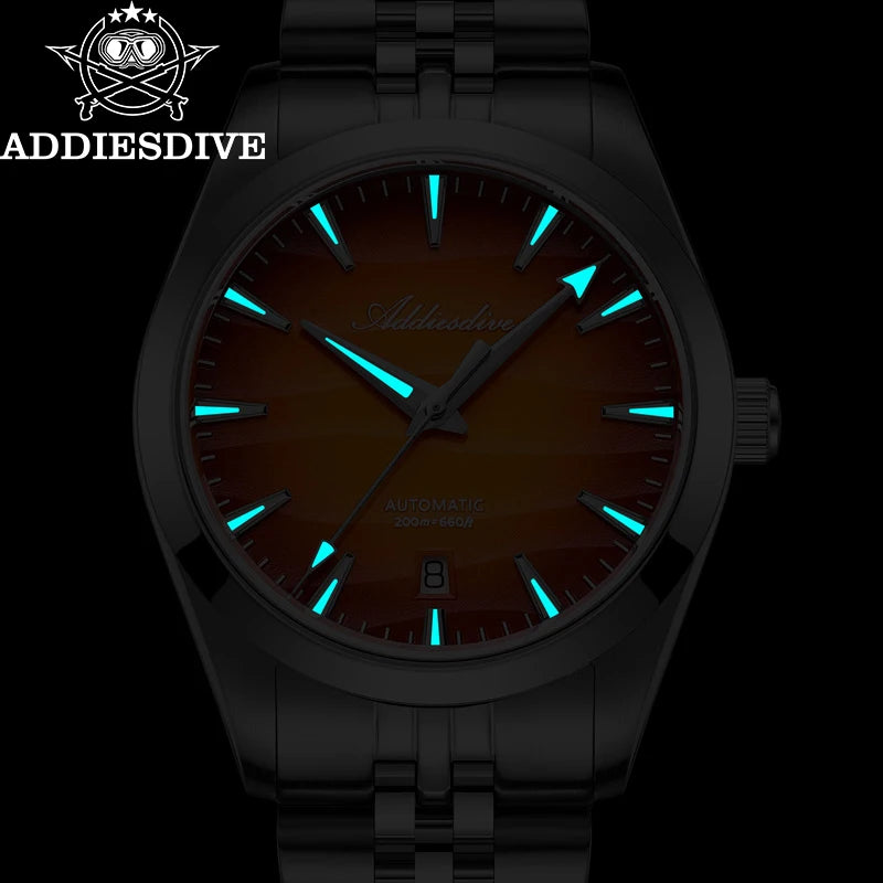 ADDIESDIVE Automatic Dive Watch — 39mm Sapphire Glass, 200m Water Resistant