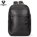 Genuine Leather Rucksack for Men — Classic Casual Daypack & Office Backpack