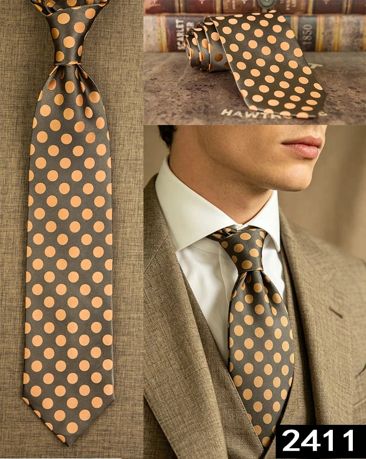 Men's 100% Silk Jacquard Necktie – Paisley, Abstract & Geometric Patterns