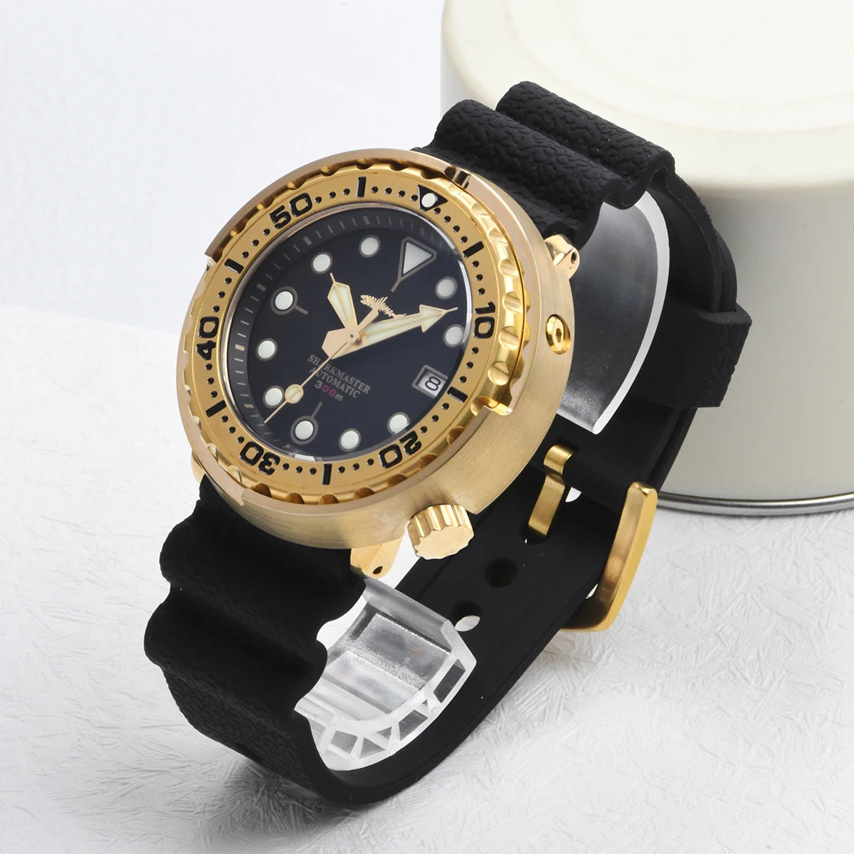 HEIMDALLR Men Diver Watch 47mm Bronze Tuna Automatic Mechanical Wristwatch 30ATM Waterproof C3 Luminous Sapphire NH35