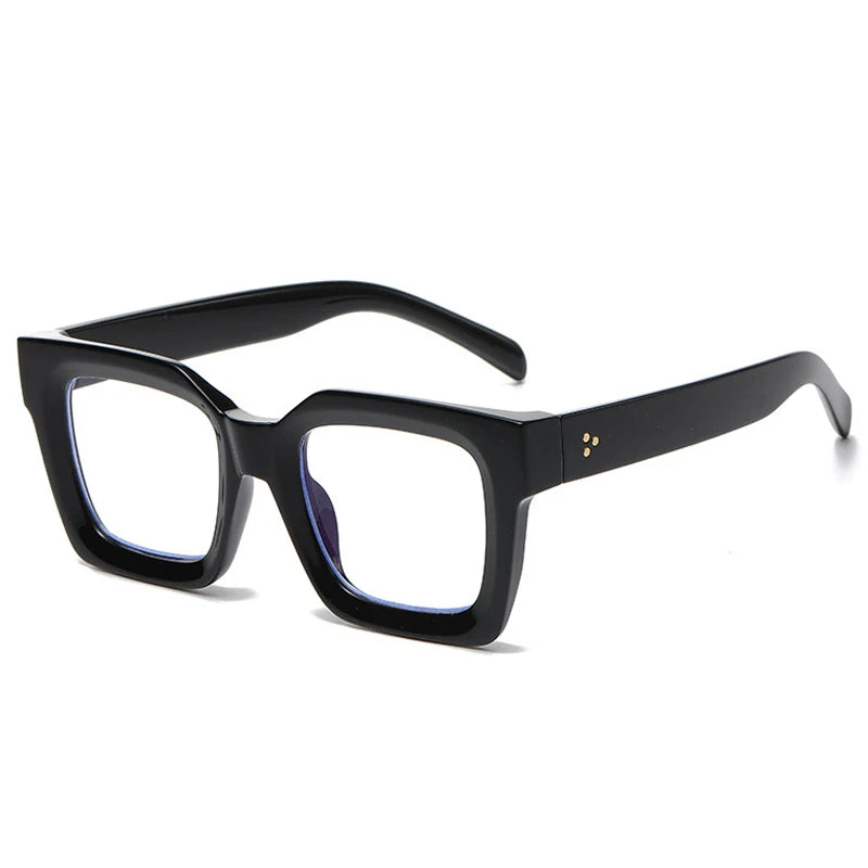 SO&EI Square Rivets Men Vintage Sunglasses Fashion Brand Designer Shades UV400 Women Gradient Sun Glasses