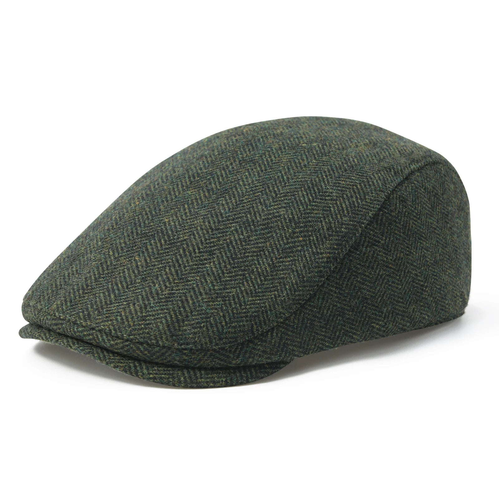 Men's Herringbone Flat Cap – Wool Blend