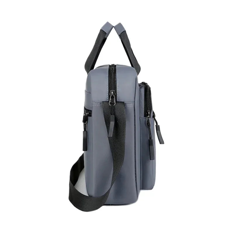 New Men's Large-capacity Horizontal Shoulder Bag Messenger Bag Briefcase Multifunctional Simple A4 Book Handbag Business Bag 가방