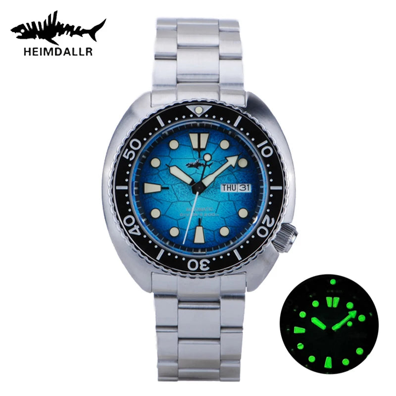 HEIMDALLR Turtle King Automatic Dive Watch – NH36, Sapphire Crystal, 200m Water Resistant