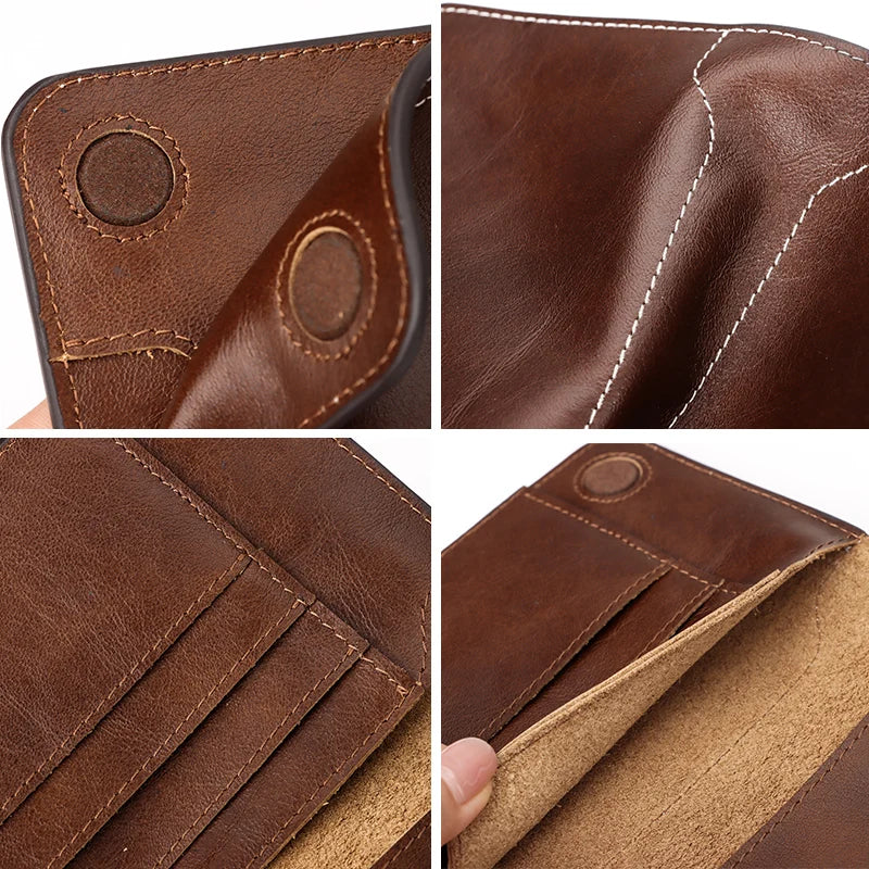 Genuine Leather Passport Wallet — Travel Document Organiser with Card Slots