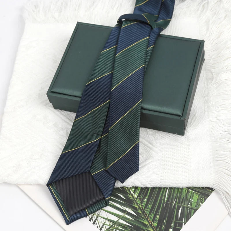 Men's Army Green Necktie – Solid Polyester | 7cm