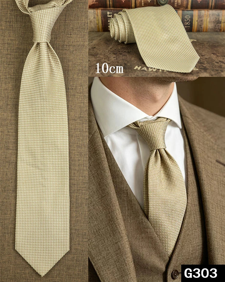 100% Silk Men's Necktie – Multi-Pattern Collection