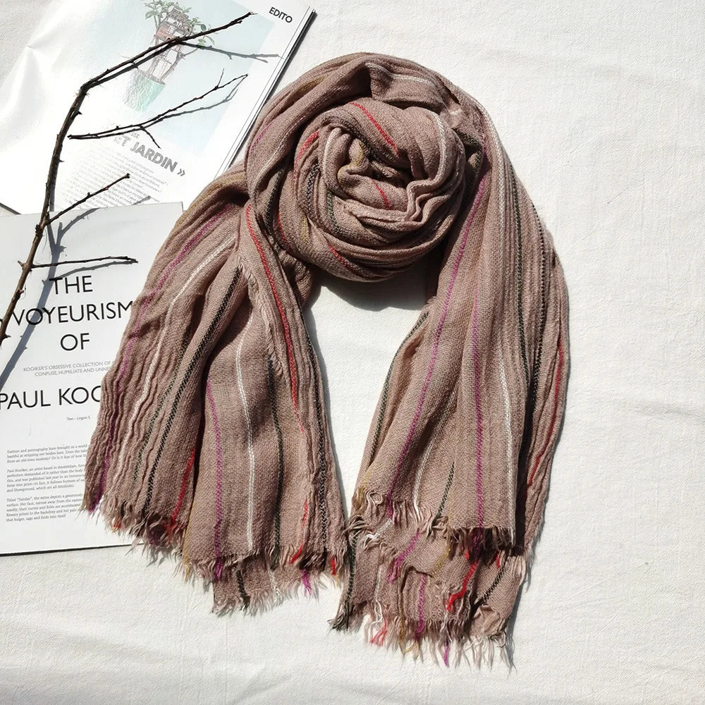 Men's Striped Winter Scarf