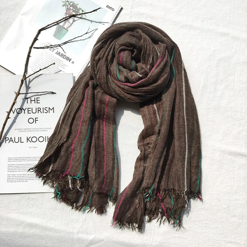 Men's Striped Winter Scarf