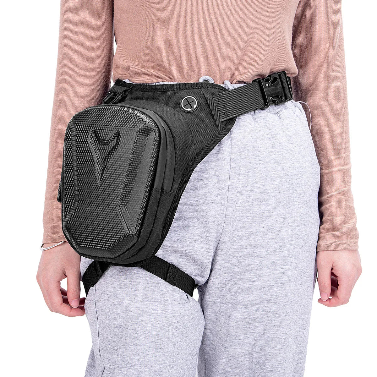 EVA Hard Shell Motorcycle Leg & Waist Bag – Waterproof Rider Crossbody Pack
