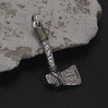 925 Sterling Silver Nordic Viking Axe Pendant Necklace Antiqued Retro Punk Celtic Trendy Male Boy Amulet Jewelry Gifts