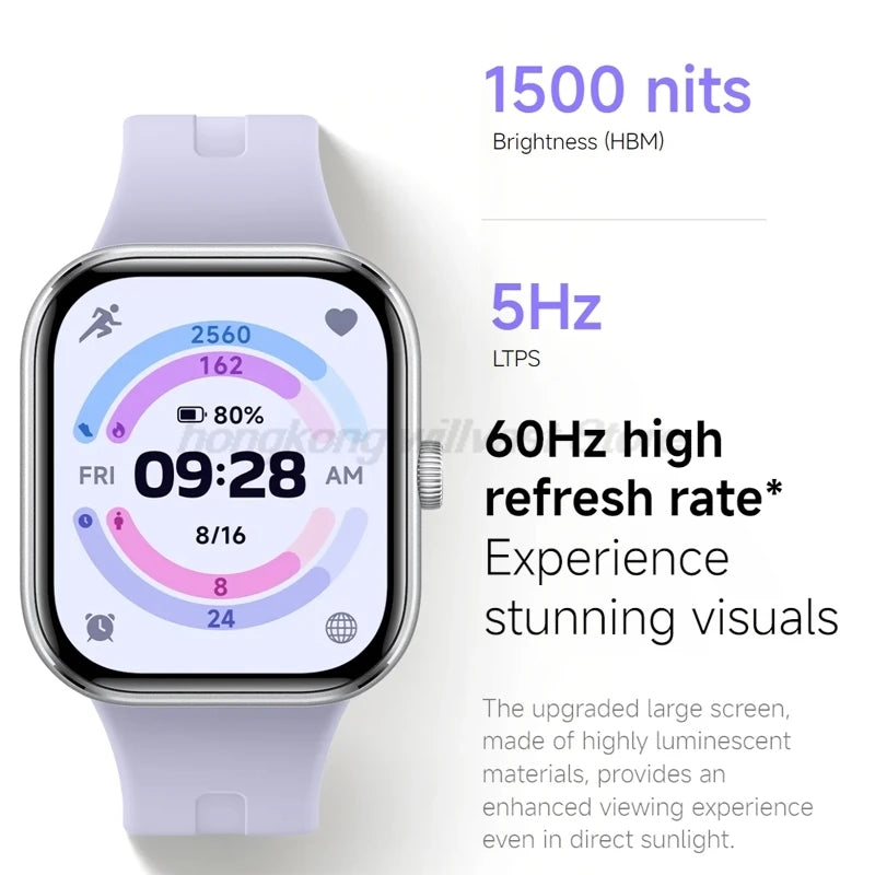 XIAOMI 2026 Global Version Redmi Watch 5 2.07" AMOLED display 150+ sports modes  550mAh Battery Heart Rate Blood Oxygen Monitor