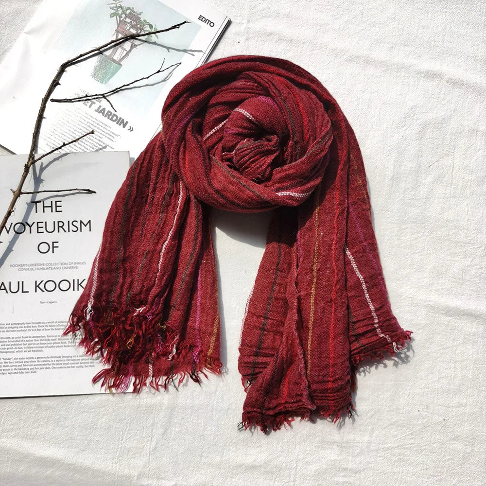 Men's Striped Winter Scarf