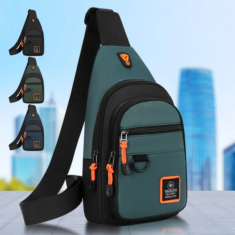 Men's Waterproof Oxford Crossbody Bag – Outdoor Hiking & Cycling Shoulder Bag
