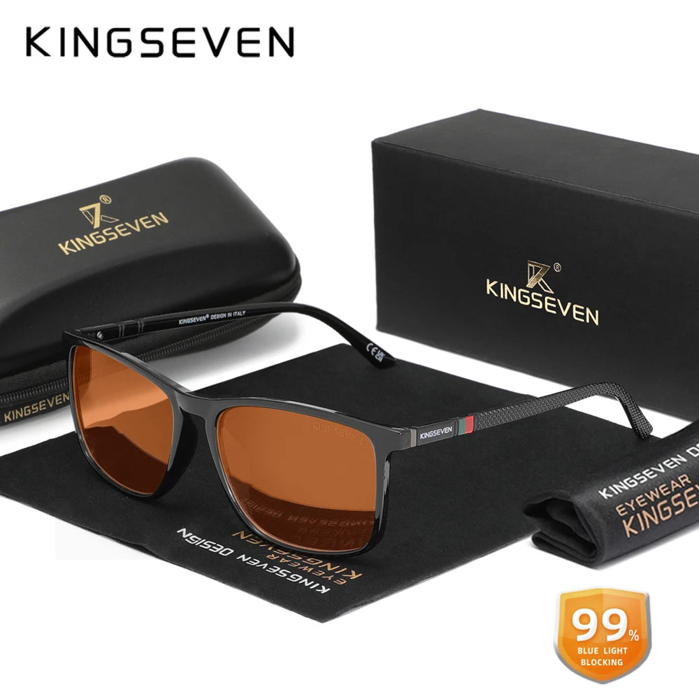 KINGSEVEN Blue Light Blocking Glasses Transparent Lens Men/Women Anti-Blue Ray Eyewear Students Daliy Phone Computer Eyeglasses