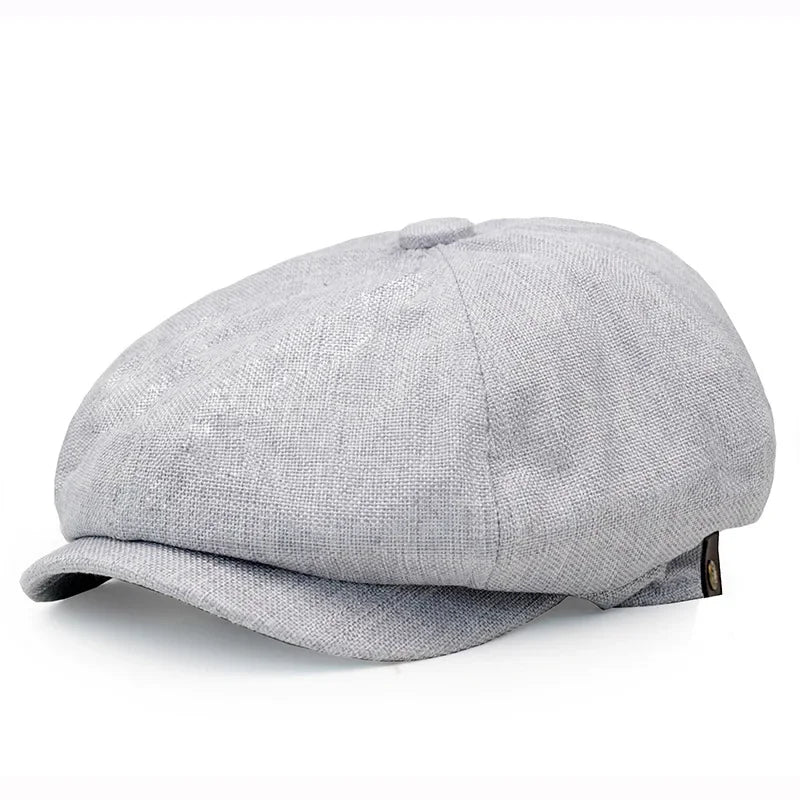 Men's Wool Newsboy Cap | Herringbone Flat Cap