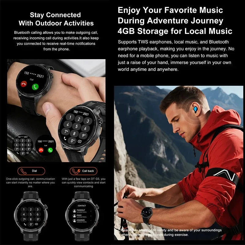 Hiwego GPS Smartwatch | Offline Maps, 4GB, Gorilla Glass, 3ATM & Flash Charge