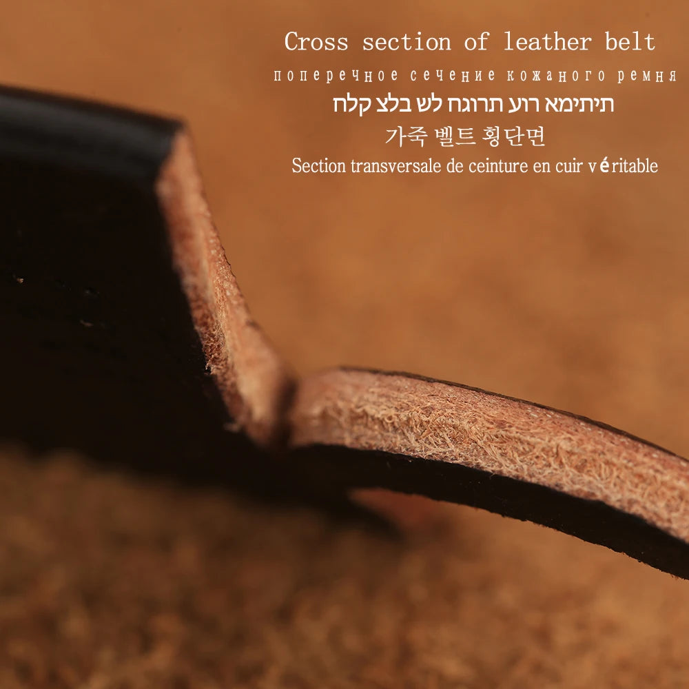Men Belts Genuine Leather Business Fashion Designer Belt Bamboo Pattern Waistband High Quality Automatic Buckle Belts for Men