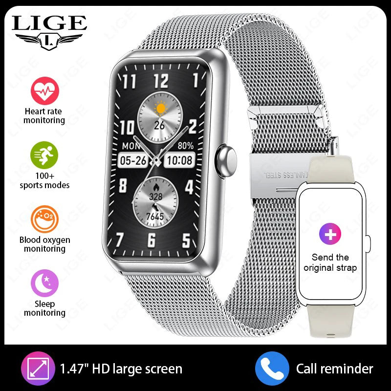 LIGE T11 Fitness Tracker Smartwatch | IP68, Bluetooth Calling, Heart Rate & Sleep Monitor
