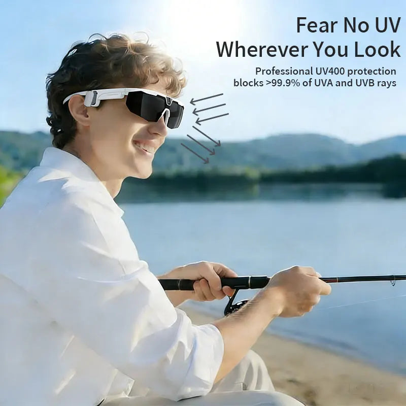 LIGE AI Sports Glasses – Sony 8MP Camera, 35g, 12-Hour Music, 3D Sound, ChatGPT, IP66