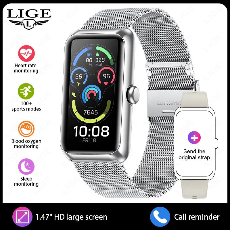 LIGE T11 Fitness Tracker Smartwatch | IP68, Bluetooth Calling, Heart Rate & Sleep Monitor