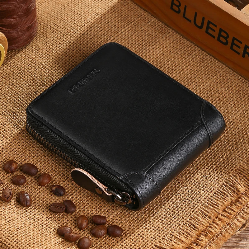 GERUOLA Genuine Leather Zip-Around Organiser Wallet