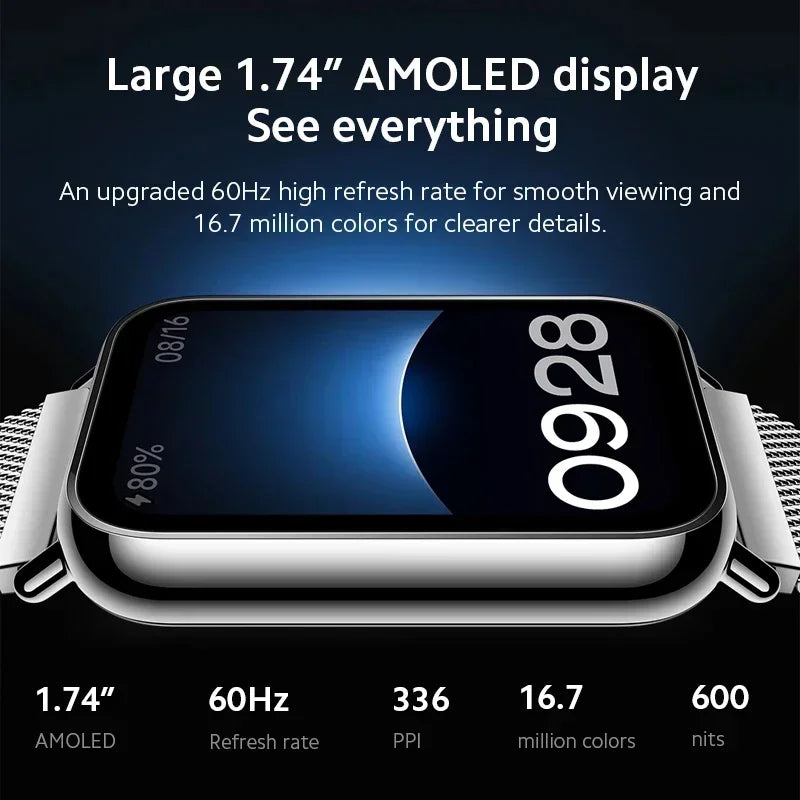 Global Version Xiaomi Smart Band 8 Pro 1.74" AMOLED Display Built-in Up to 14-day Battery Life Mi Smart Band Watch Sport Band