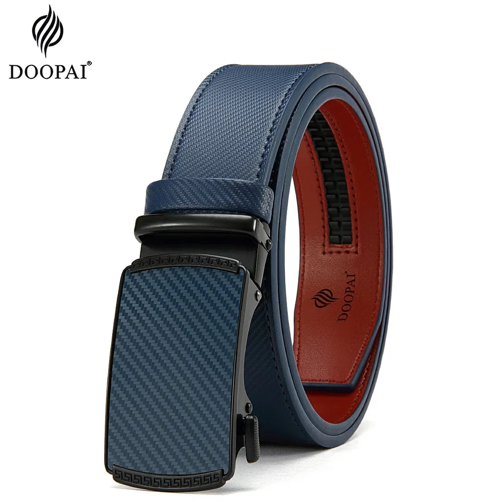 Unisex Leather Automatic Buckle Belt – 11 Colours, 3 Sizes