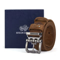BISON DENIM Genuine Leather Pin Buckle Belt