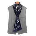 Men's British Style Silk-Touch Neck Scarf | Geometric Pattern