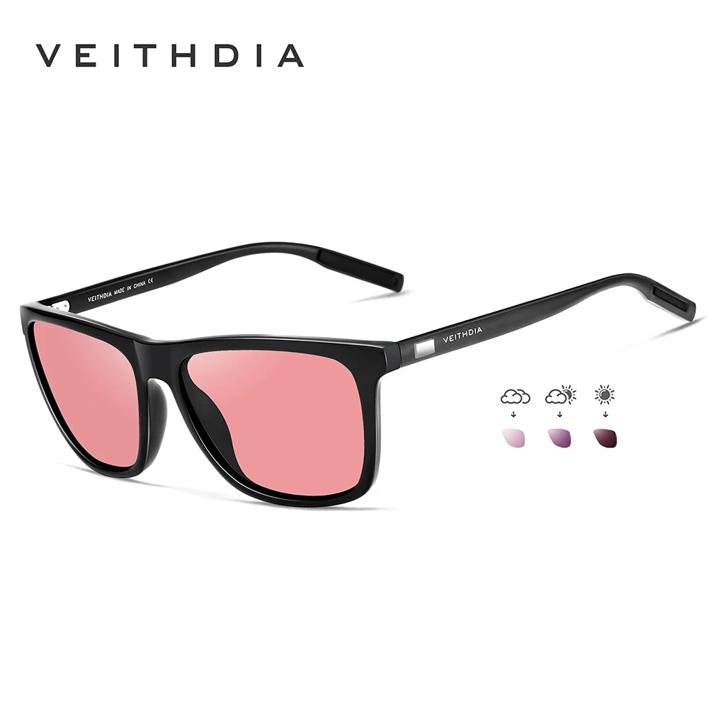 VEITHDIA Sunglasses Sports Outdoor Unisex Aluminum magnesium TR90 Polarized UV400 Lens Vintage Sun Glasses For Male/Female V6108
