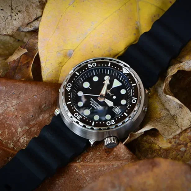 HEIMDALLR Men Automatic Watch 47mm Tuna Mechanical Wristwatch Diver 20ATM Waterproof Luminous Sapphire Mirror Ceramic Bezel NH35