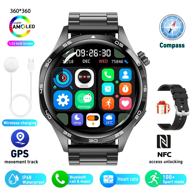 ChiBear Watch 5 Pro NFC Smartwatch | Bluetooth Calling, Heart Rate & Health Monitor