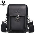 Crazy Horse Leather Waist Bag for Men — Multifunctional Phone Pouch & Shoulder Pack