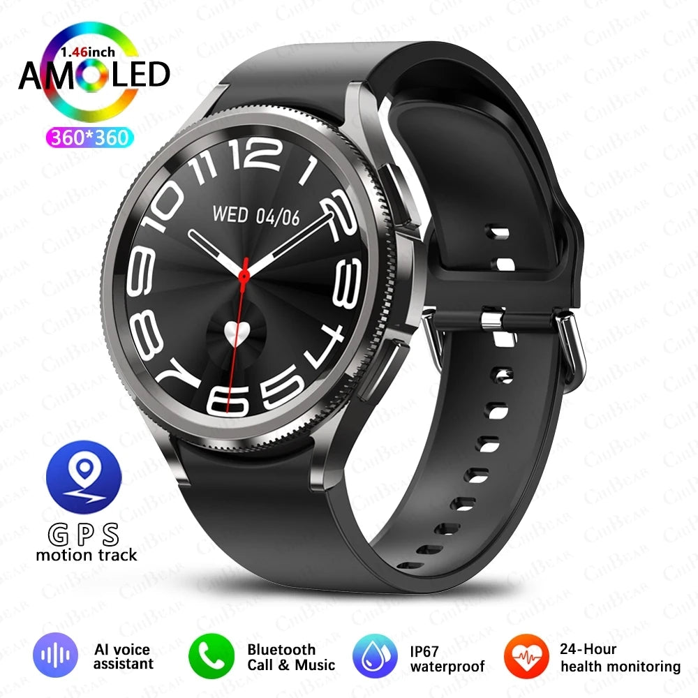 Jooeniok Watch 6 Pro Smartwatch | 1.46" AMOLED, Bluetooth Calling & GPS Sports Tracker